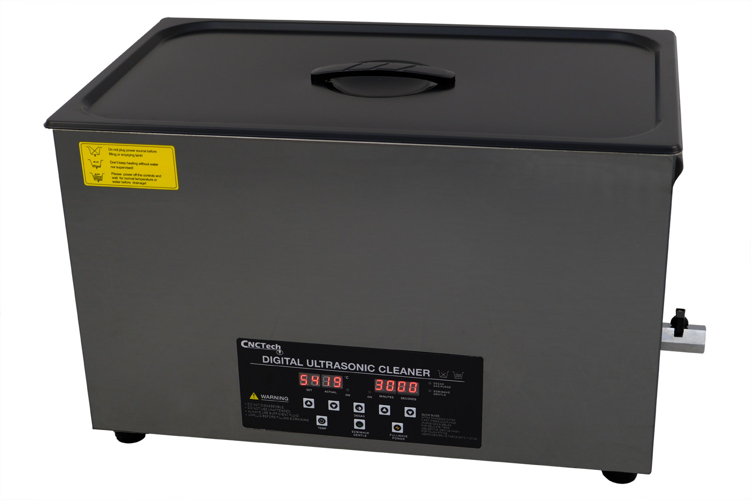 Vista frontale del detergente a ultrasuoni GX80A